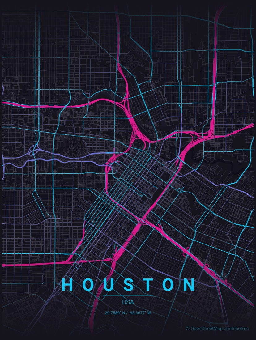 Map of the greater Houston metro area served by A Better Way Health & Wealth